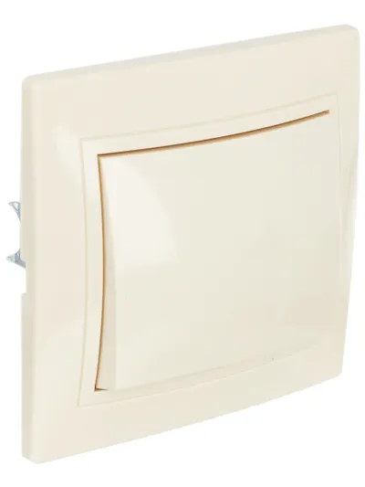 Выключатель IEK EVK10-K33-10-DM 1-кл. СП Кварта 10А IP20 ВС10-1-0-ККм крем.