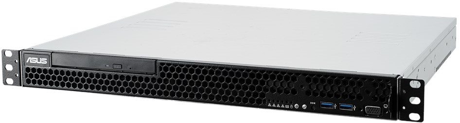 Серверная платформа 1U ASUS RS100-E10-PI2 LGA1151v2, C242, 4*DDR4 (2666), 2*3.5 SATA, 2*M.2, PCIE, DVD-RW, 4*Glan, 2*USB 3.1, VGA, 250W