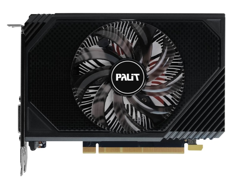 Видеокарта PCI-E Palit GeForce RTX 3050 STORMX V1 (NE63050018JE-1072F) 6GB GDDR6 92bit 8nm 1042/14000MHz DVI/HDMI/DP