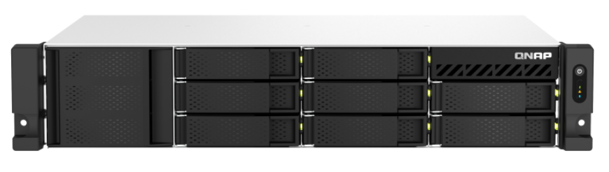 Сетевой RAID-накопитель QNAP TS-864eU-RP-4G 8 отсеков 3,5/2,5, 2 порта 2,5 GbE, HDMI-порт, стоечное исполнение,  2 блока питания. Intel Celeron N509
