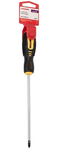 Отвертка крестовая Rexant 12-6405 PH 1х150 мм, двухкомпонентная рукоятка