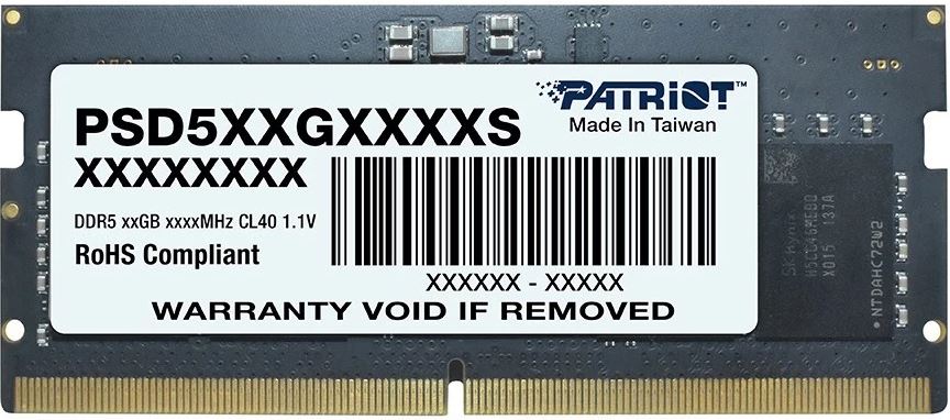 Модуль памяти SODIMM DDR5 16GB Patriot Memory PSD516G520081S Signature Line, PC5-41600, 5200Mhz, CL42, 1,1V