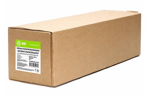 Пленка Cactus CS-PPMS180-61050 24(A1) 610мм-50м/180г/м2/белый матовое самоклей. для струйной печати