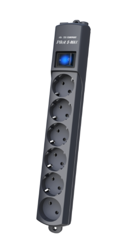 Источник бесперебойного питания ZIS S-Max 5M Surge protector Pilot S Max (5 euros + 1GP), 15A/3.5kVA, automatic, 5 m, graphite