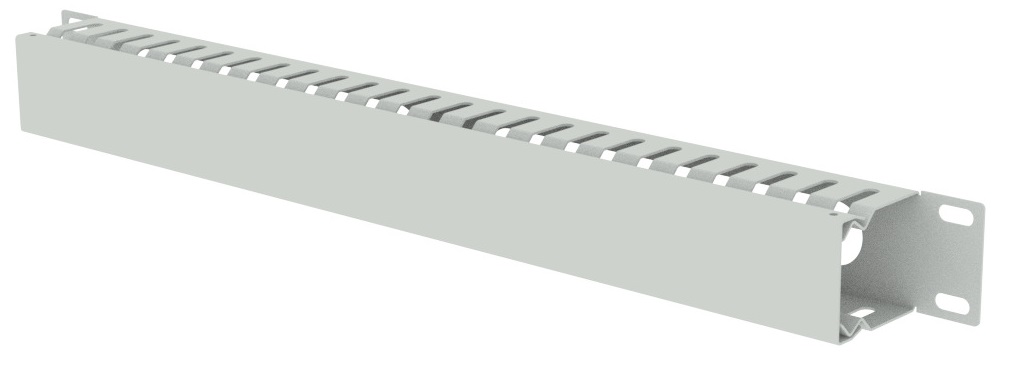  Кабельный организатор Filum FL-CMC-1U-GY 19, 1U, горизонтальный, металлический, с крышкой, серый