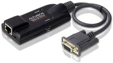 Адаптер KVM Aten KA7140-AX RS232, 300 метр., 1xUTP Cat5e, для подкл. RS232 устройств к перекл. KN21xxx/41xxx/11xxv/KM0x32, макс.разр.1600х1200, RJ45+D