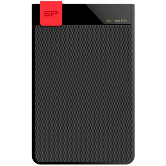   Xcom-Shop Внешний жесткий диск 2.5'' Silicon Power Diamond D30 SP010TBPHDD3SS3K 1TB, USB 3.1, Slim design, black