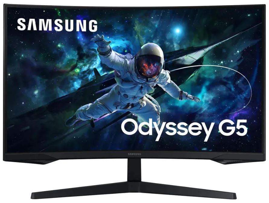Монитор 27 Samsung Odyssey G5 S27CG550EI 2560x1440, 1 мс, 300 кд/м2, 2500:1, 178°/178°, VA LED, 16:9, 165Hz, HDMI, DP, USB