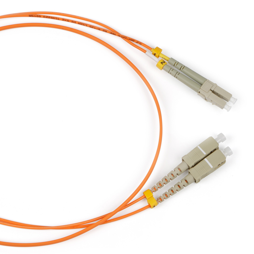 Патч-корд волоконно-оптический Hyperline FC-50-LC-SC-PC-2M ,duplex,LSZH,2 м