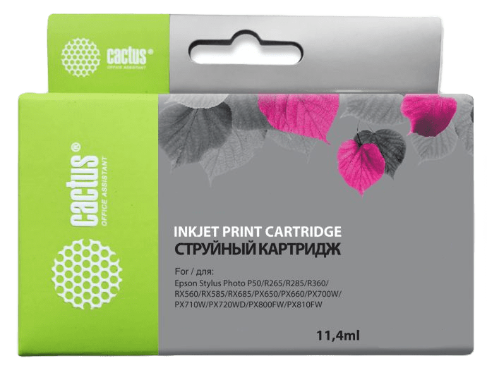 Картридж Cactus CS-EPT0803 для Epson Stylus Photo P50, пурпурный , 460 стр., 11 мл.