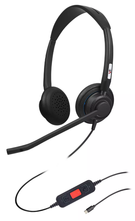 Гарнитура VoiceXpert VXH-750DM-C USB (USB-C, 4 кнопки, 2 динамика, MS)