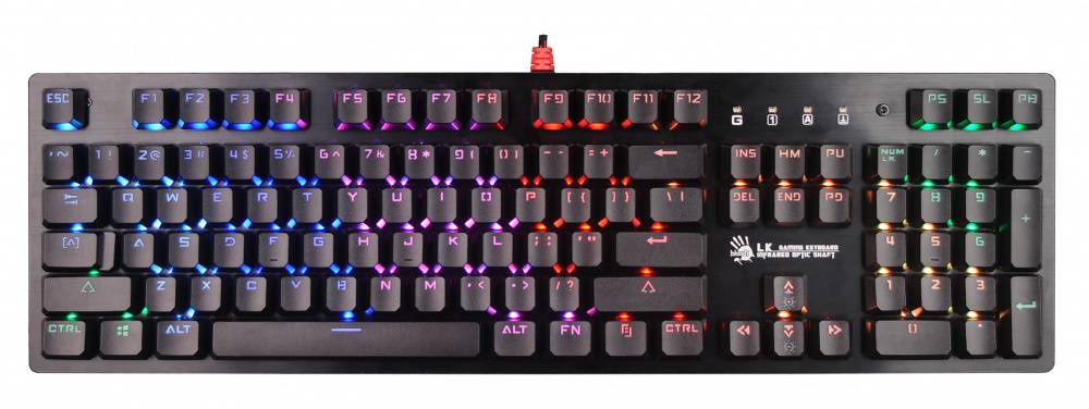  Клавиатура A4Tech Bloody B820R механическая черный USB for gamer LED (477614)