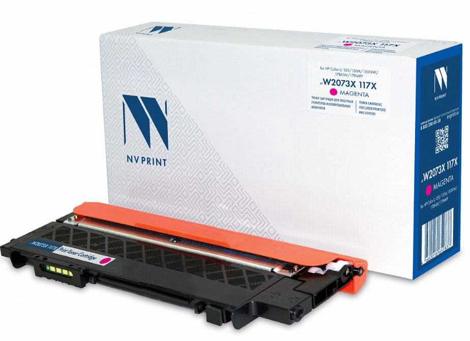 Картридж NVP NV-W2073X-117X-M для HP Color LJ 150/150A/150NW/178NW/179MFP (1300k), magenta