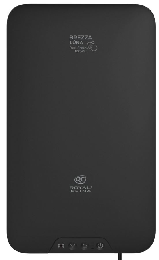 Приточная установка Royal Clima BREZZA LUNA RCB 80 LUX приточно-очистительный комплекс, 2 ступени очистки, 80 м³ в час, Wi-Fi-модуль, черный