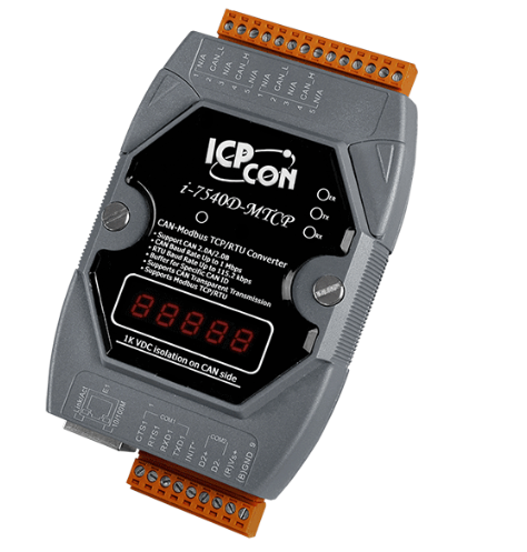 Преобразователь ICP DAS I-7540D-MTCP CR CAN to Ethernet / Modbus TCP / Modbus RTU Converter (RoHS)