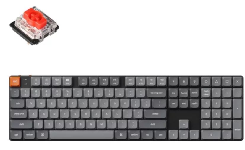 Клавиатура Wireless Keychron K5 Max K5M-H1-RU QMK, 108 клавиш, Hot Swap, RGB-подсветка, Gateron Red Switch