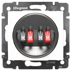 Розетка Legrand 774424 Valena для акустических систем, IP20 (белая)