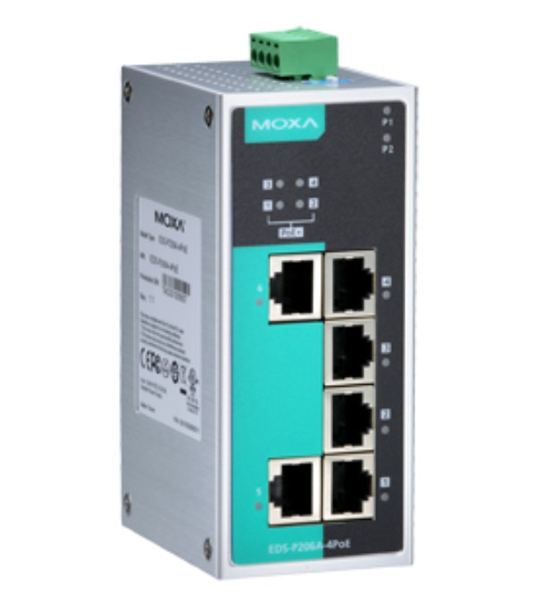 Коммутатор PoE MOXA EDS-P206A-4PoE 2x10/100BaseTx ports, 4 x PoE