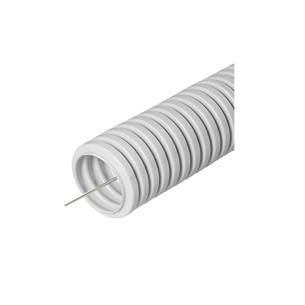 Труба гофрированная Cabeus FCPL-40-PVC-020-1-GY ПВХ гибкая гофр. д.40мм, лёгкая с протяжкой, 20м, цвет серый