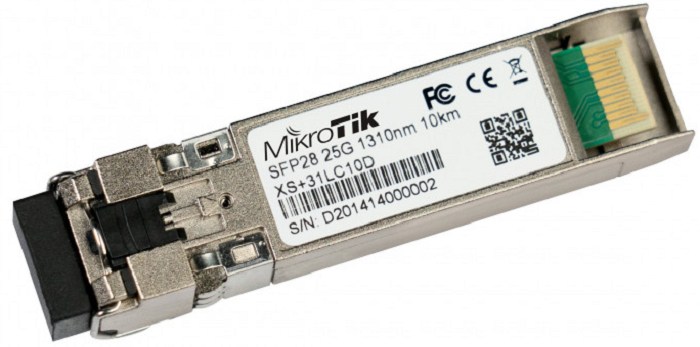 Модуль Mikrotik XS+31LC10D SFP/SFP+/SFP28, 1/10/25G, Single Mode, 10km, 1310nm