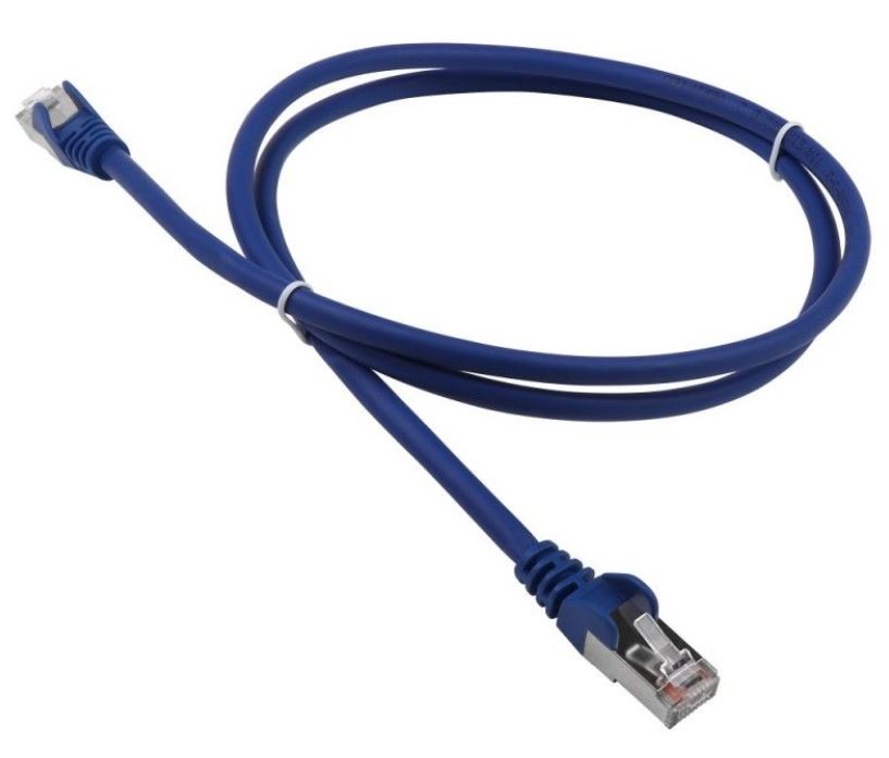   Xcom-Shop Кабель патч-корд F/UTP 5e кат. 0,5м. Lanmaster LAN-PC45/S5E-0.5-BL RJ45 - RJ45, 4 пары, синйи, LSZH