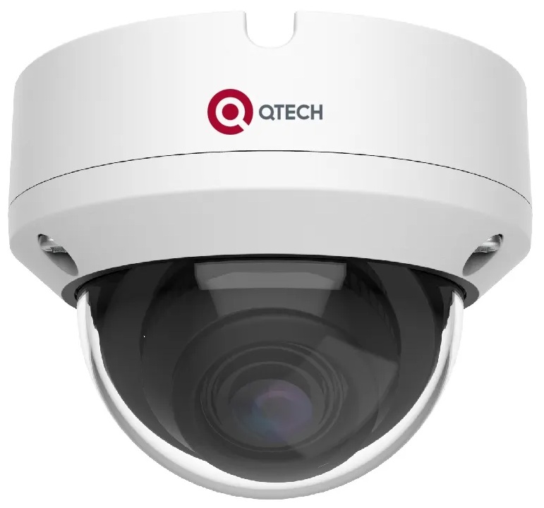 Видеокамера IP QTECH QVC-MiR803 8МП, купольная, вандалостойкая, в металлическом корпусе, с фиксированным объективом 2.8мм (103°) и ИК-подсветкой до 30