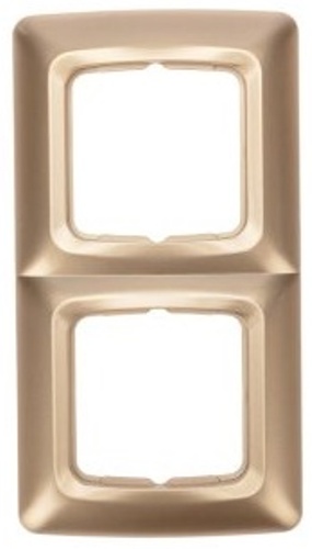 Рамка KRANZ KR-78-0316 DEA 2-я горизонтальная золотой металлик