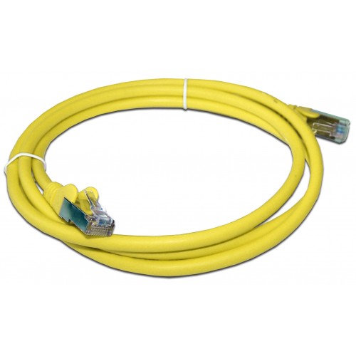 Кабель патч-корд F/UTP 5e кат. 3м. Lanmaster LAN-PC45/S5E-3.0-YL RJ45 - RJ45, 4 пары, желтый LSZH