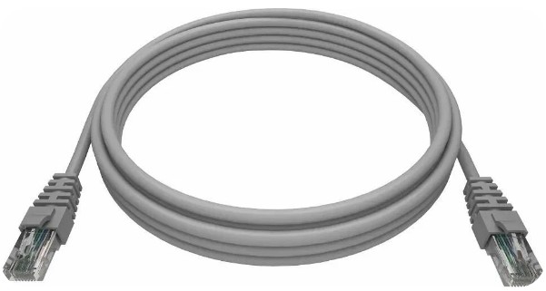 Кабель патч-корд U/UTP 5e кат. 10м NTSS NTSS-PC-UTP-RJ45-5e-10.0-LSZH-GY 2хRJ45/8P8C, T568B литой, LSZH, серый
