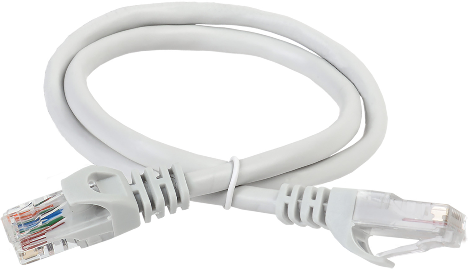 Кабель патч-корд U/UTP 5e кат. 2м ITK PC01-C5EU-2M-G RJ-45 вил.-вилка RJ-45 серый ПВХ (уп.:1шт)