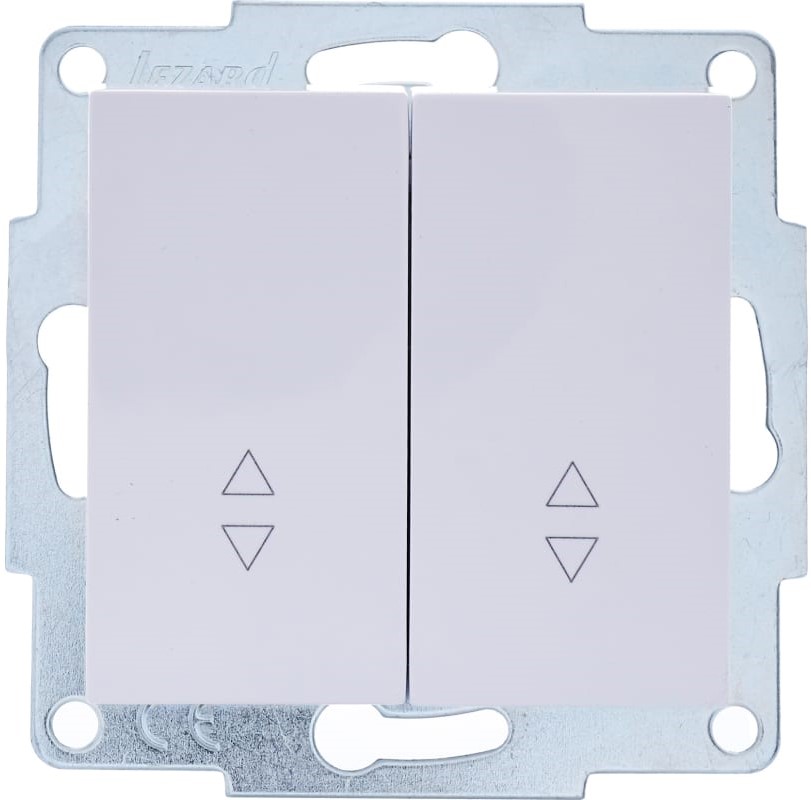 Переключатель Lezard 742-0288-106 Vesna проходной 2-кл. СП механизм бел.