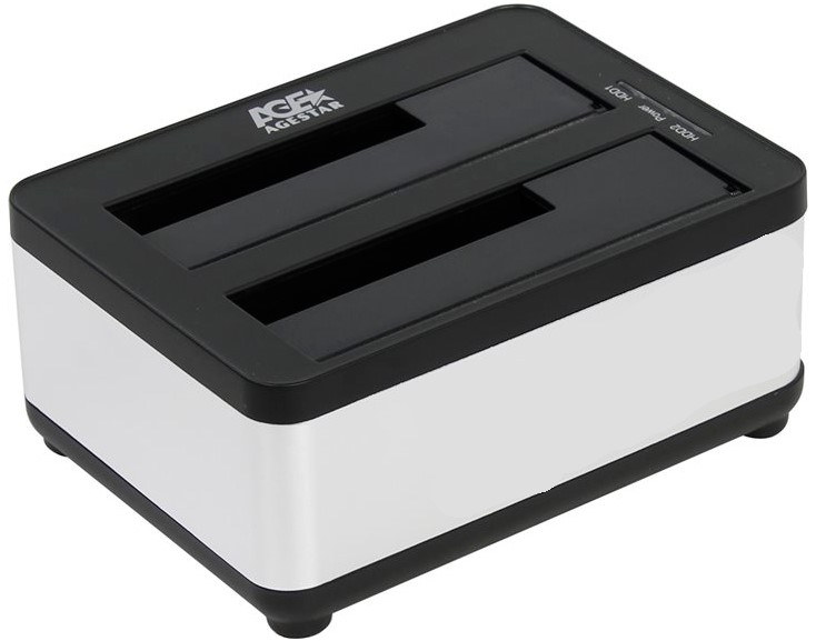 Док-станция AgeStar 3UBT8 (SILVER) USB 3.0, 2x2,5/3,5 SATAIII, серебристый