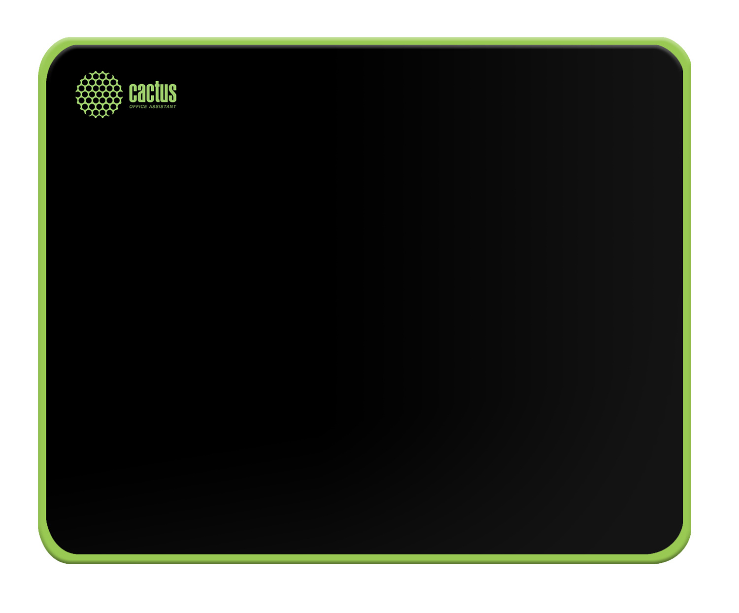   Xcom-Shop Коврик для мыши Cactus CS-MP-D01S черный с зеленой окантовкой, 250x200x3мм