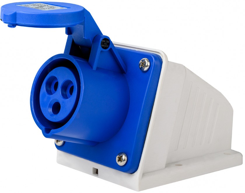 Розетка DEKraft 26190DEK стац. 2Р+РЕ 16А 220В IP44 РС-103