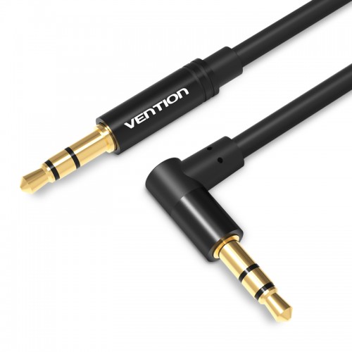   Xcom-Shop Кабель акустический Vention BAKBF-T Jack 3,5 mm M/Jack 3,5 mm M угол 90 - 1м Черный