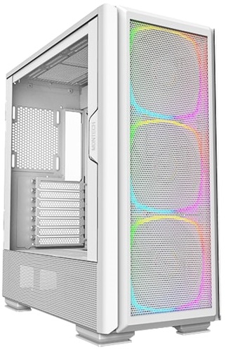 Корпус eATX Montech SKY TWO GX WHITE без БП, боковая панель из закленного стекла, 2*USB 3.2, USB Type-C, audio