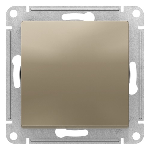 Кнопка Schneider Electric ATN000515 AtlasDesign, нажимная, сх.1, 10АХ, механизм, шампань
