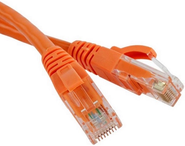Патч-корды RJ-45, 5е кат, неэкранированные Кабель патч-корд U/UTP 5e кат. 0,5м. Lanmaster LAN-PC45/U5E-0.5-OR RJ45 - RJ45, 4 пары, оранжевый, LSZH