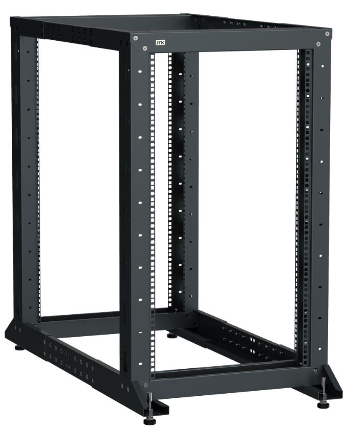 Стойка ITK LF05-42U61-2GM LINEA F 2-рамная 42U 600х600-1000мм черная