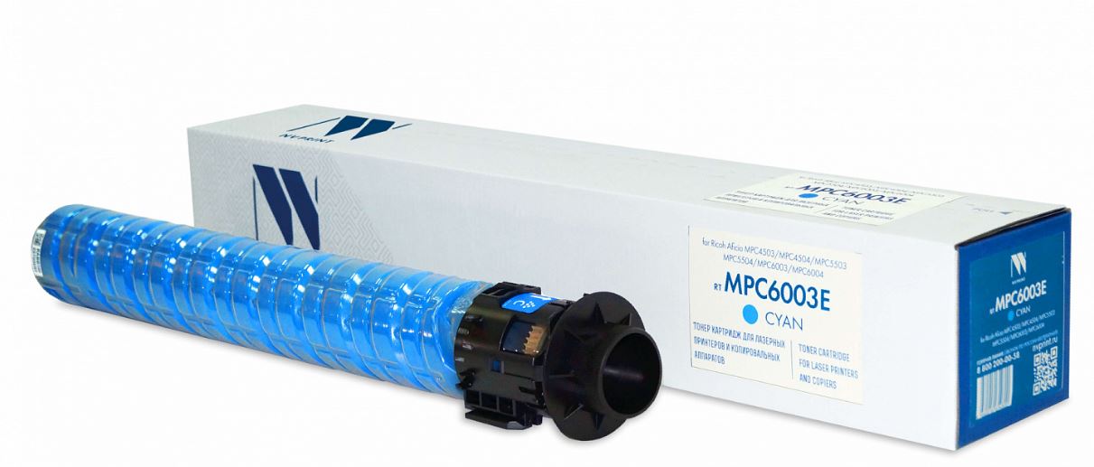 Картридж NVP NV-MPC6003EC для Ricoh Aficio-MPC4503/MPC4504/MPC5503/MPC5504/MPC6003/MPC6004 (22500k), cyan