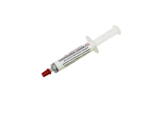 Смазка Rexant 09-3955 силиконовая, модель 221, до +350 ℃, 2 мл, шприц