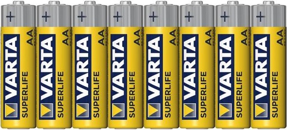 Батарейка Varta SUPERLIFE R6 AA 02006101308 Shrink 8 Heavy Duty 1.5V (2006) (8/48/240)