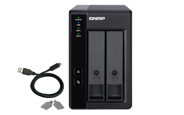 Модуль расширения USB 3.0 QNAP TR-002 2 отсека 3,5/2,5, с поддержкой аппаратного RAID, настольное исполнение. Для NAS и PC
