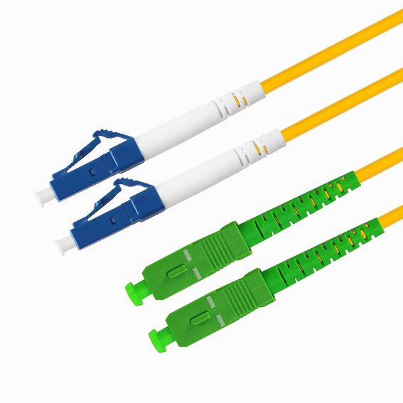 Патч-корд волоконно-оптический TELCORD ШОС-2x3.0-2LC/U-2SC/A-SM-5м-LSZH-YL duplex LC/UPC-SC/APC, SM 9/125 (G652D), 3.0 мм, LSZH, 5м