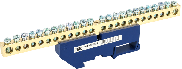 Шина IEK YNN10-812-24D-K07 N ноль на DIN-изол ШНИ-8х12-24-Д-С