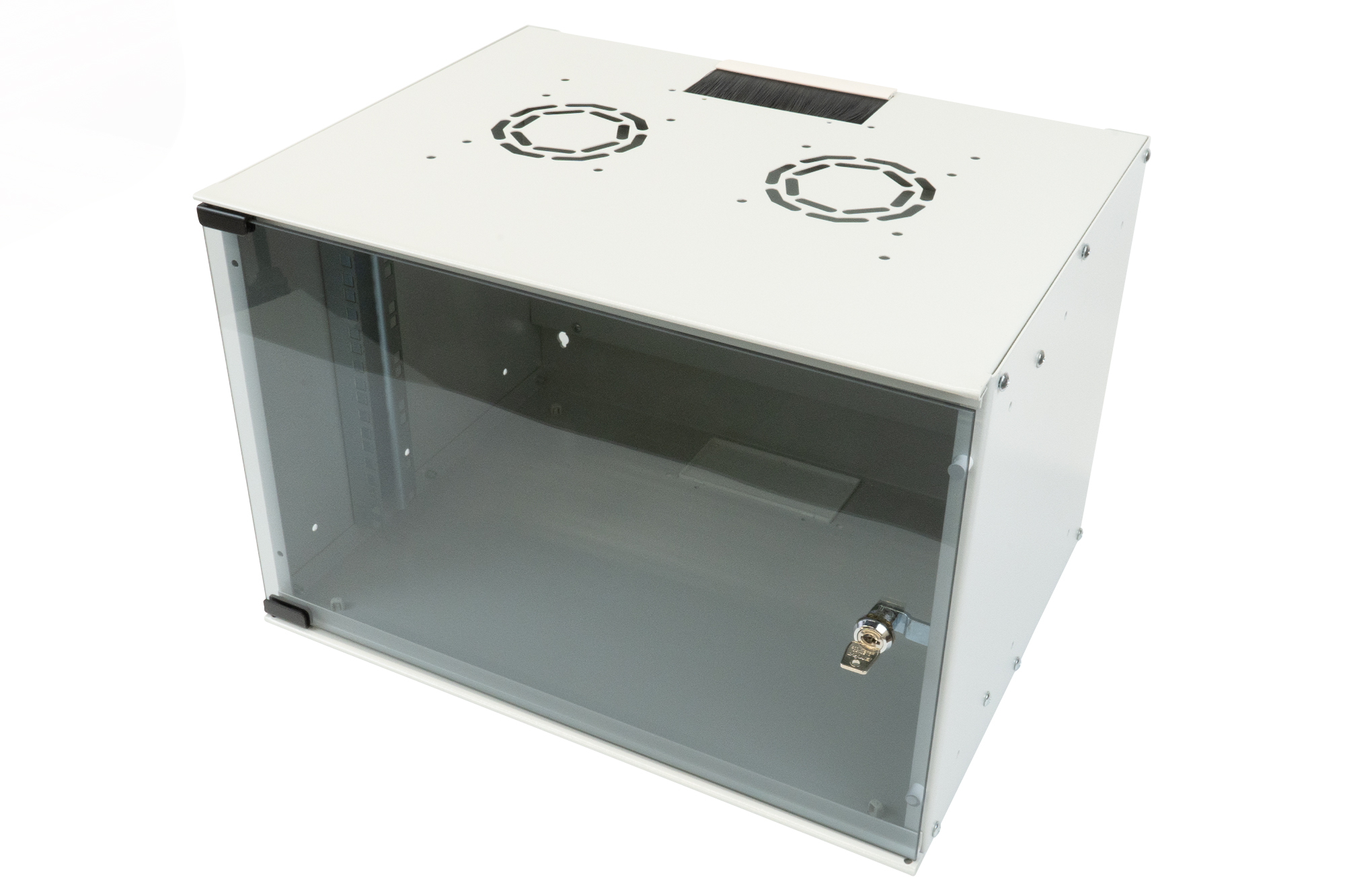Шкаф настенный 19, 7U Estap SOHO7U40G SOHOline, 520x400, стеклянная дверь, серый