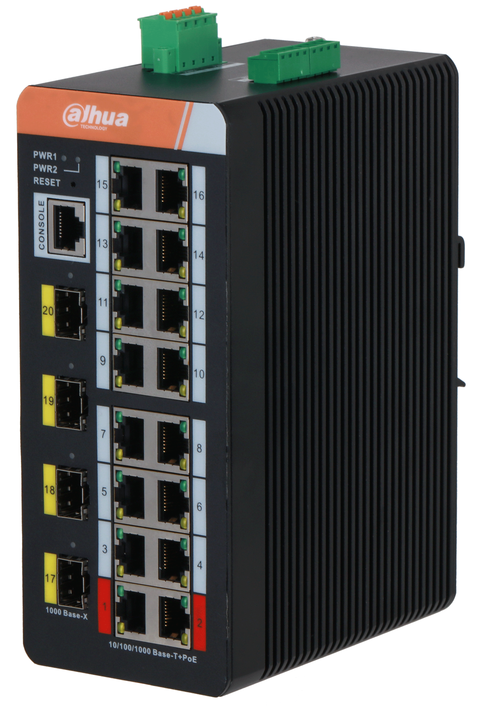 Коммутатор управляемый Dahua DH-IS4420-16GT-240 16-портовый гигабитный с PoE, промышленное исполнение