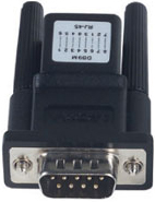Преобразователь MOXA ADP-RJ458P-DB9M RJ45 в DB9 male, до 15В