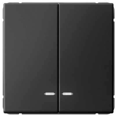 Выключатель двухклавишный Systeme Electric GAL001453 ArtGallery сх.5а, 10АХ, механизм, Базальт