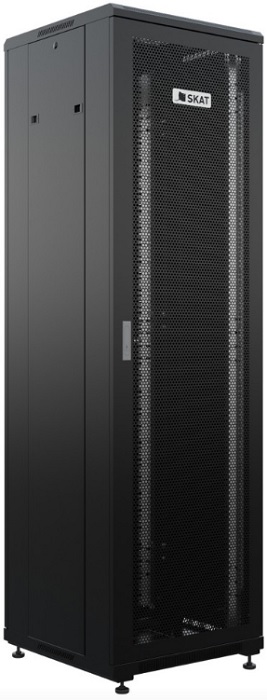 Шкаф Бастион SKAT TB-22R660PF-B напольный универсальный 22U 600х600мм, дверь перфорированная